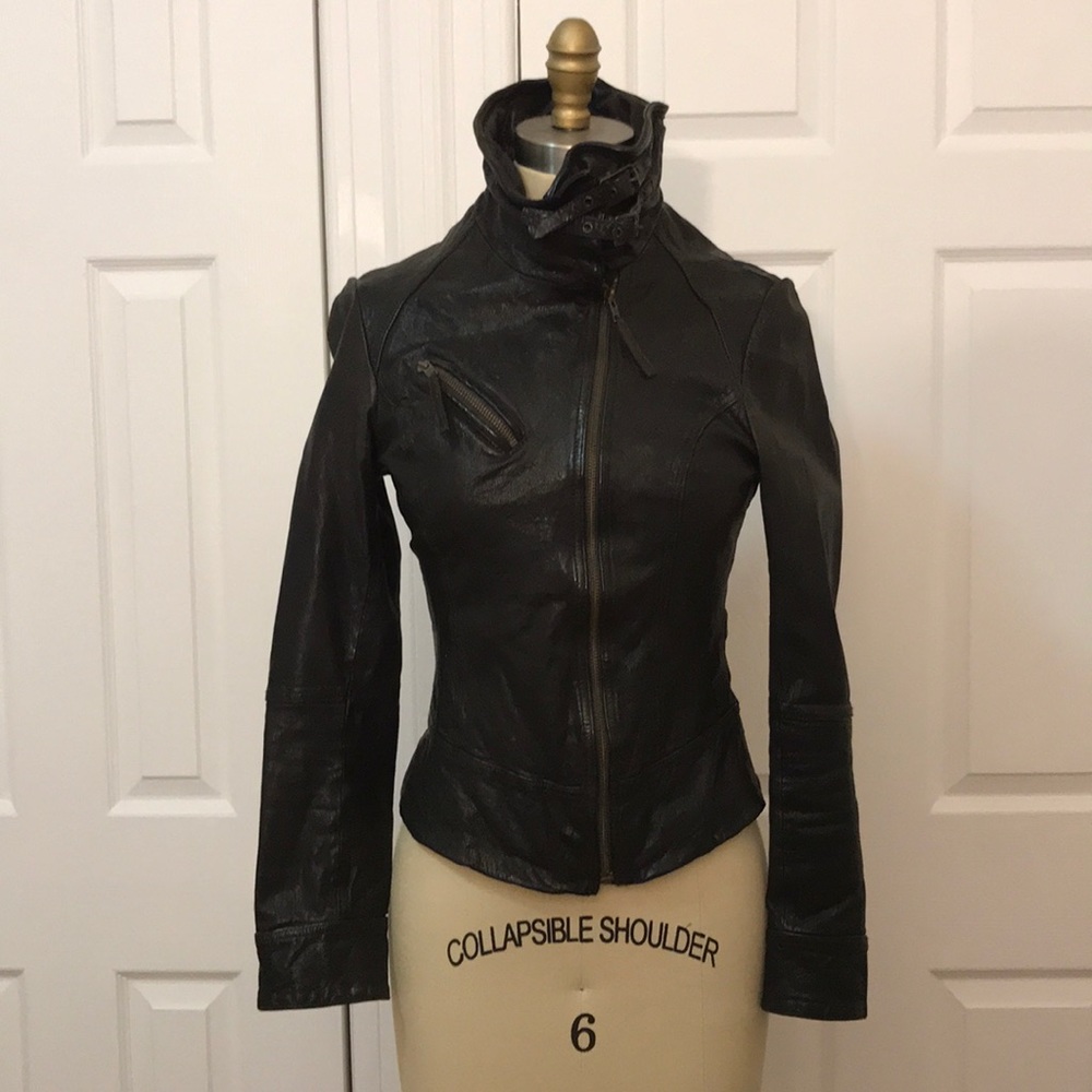 All saints goat leather jacket